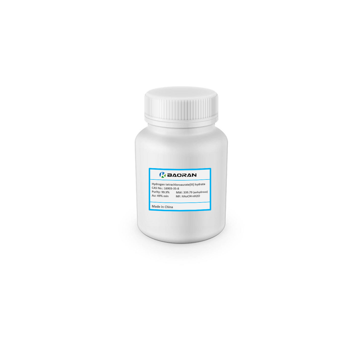 99.9% Hydrogen tetrachloroaurate(III) hydrate CAS 16903-35-8